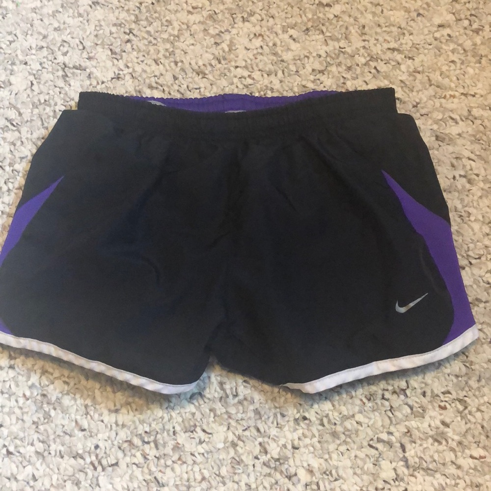 Black and purple Nike shorts